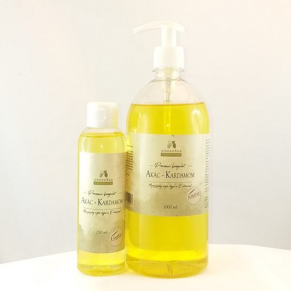 Akác-Kardamom Masszázsolaj ~ argán olajjal és E-vitaminnal.