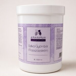 (KRÉM) SZILVA - GYÖMBÉR MASSZÁZSKRÉM 1000 ml. PARAFFIN BÁZISÚ MASSZÁZSKRÉM. MASSZÁZS MANUFAKTÚRA.